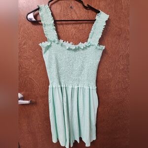 Mint Green Skort Dress With Pockets
